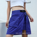 Adjustable Side Pocket Hip Hop Style Skirt